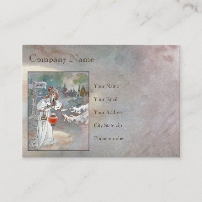 Cartão de visita da Mulher Vitoriana (Frente)