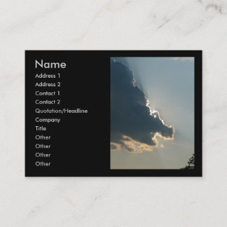 Cartão de visita da nuvem do hipopótamo