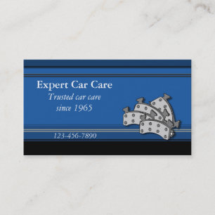 Cartão de visita da oficina de reparações do carro