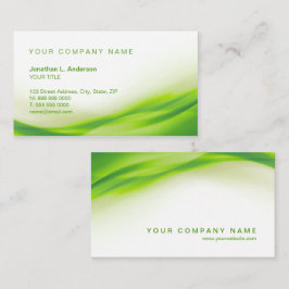 Cartão de visita da onda verde