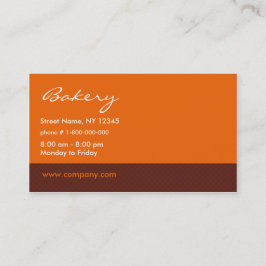 Cartão de visita da padaria