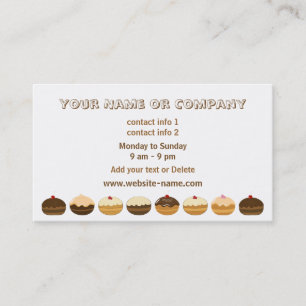 Cartão de visita da padaria