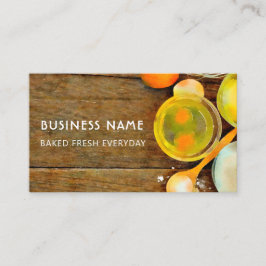 Cartão de visita da padaria de cor de água de made