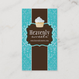 Cartão de visita da padaria do cupcake