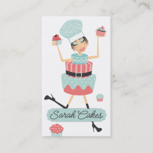 Cartão de visita da padaria dos cupcakes da diva