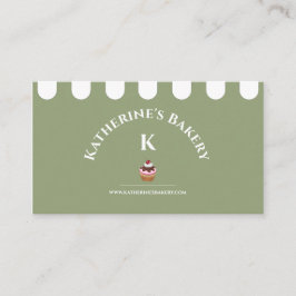 Cartão de visita da padaria elegante branca Sage