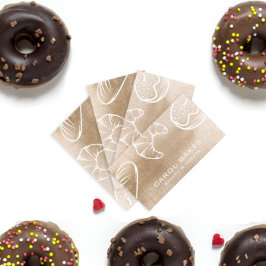 Cartão de visita da padaria elegante desenhada à m