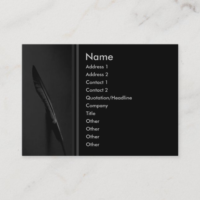 Cartão de visita da pena (Frente)