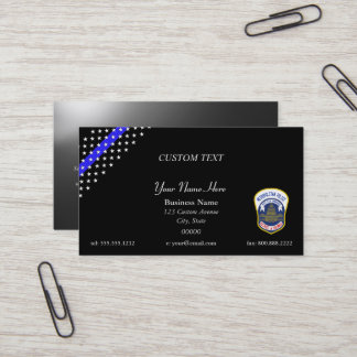 Cartão de visita da Polícia do Metro DC Linha Azul