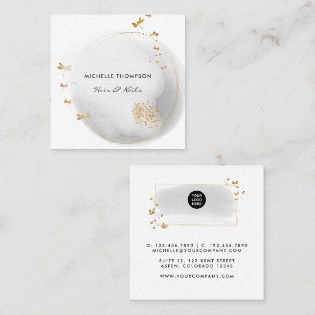 Cartão de visita da Praça de Arroz de Brushstrokes (Frente/Verso)