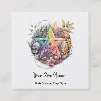 Cartão de visita da Praça do Pentagrama Colorida