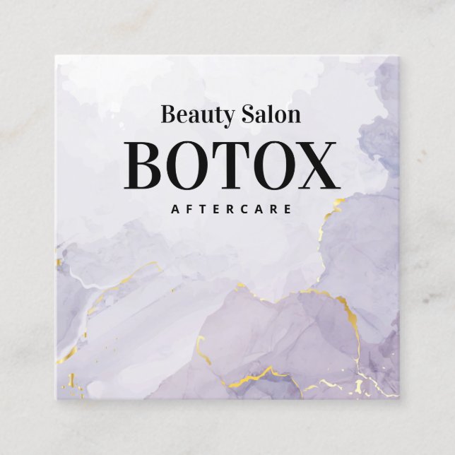 Cartão de visita da Praça do Púrpura Mauve Botox A (Frente)