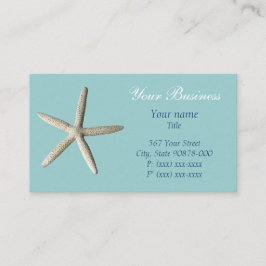 Cartão de visita da praia da estrela do mar