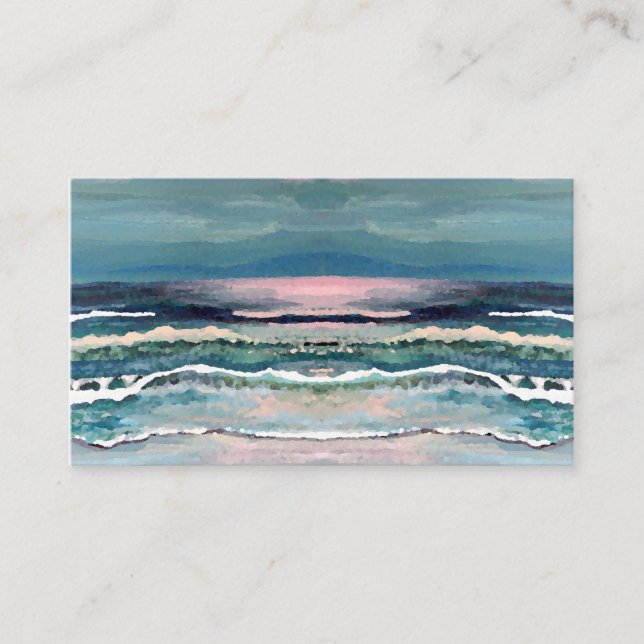 Cartão de visita da praia da onda do luar do (Frente)