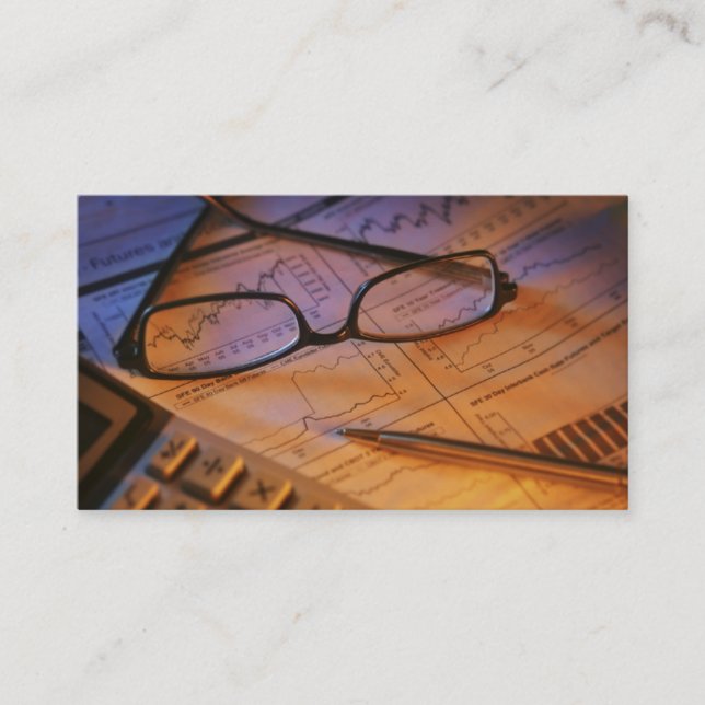 Cartão de visita da prática da contabilidade (Frente)