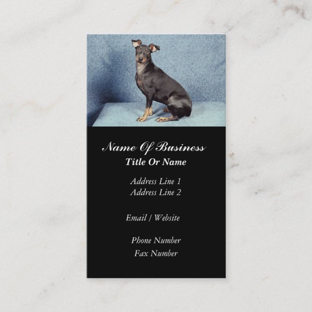 Cartão de visita da preparação do cão (Frente)