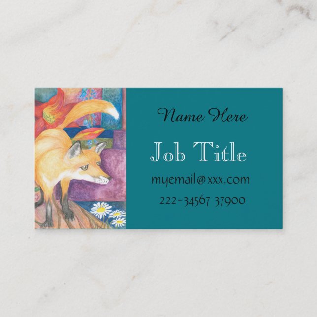 cartão de visita da raposa (Frente)