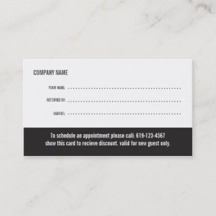 Cartão de visita da referência do dentista