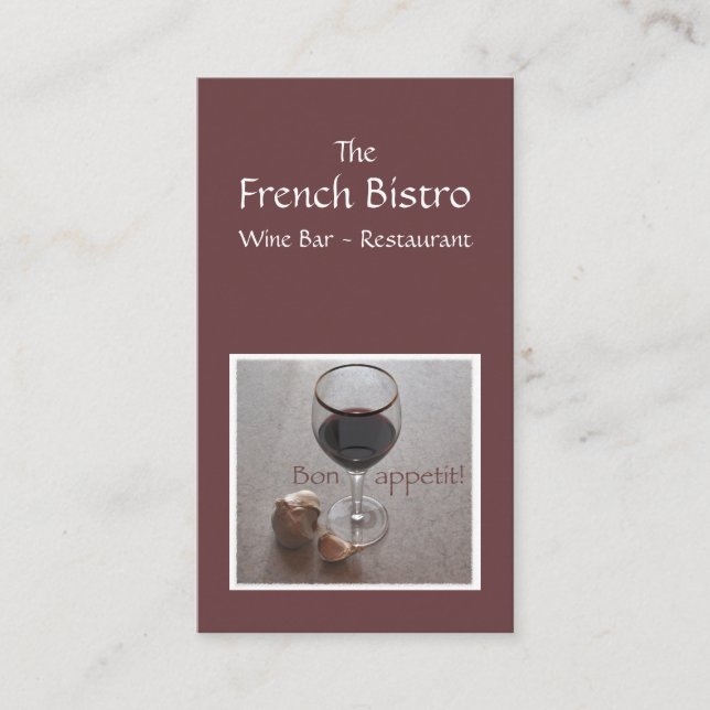 Cartão de visita da restauração (Frente)