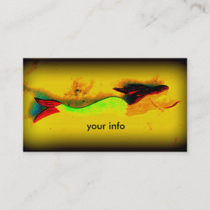 cartão de visita da sereia de natação