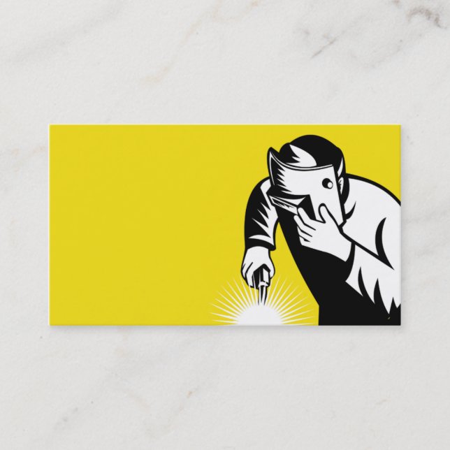 cartão de visita da soldadura do trabalhador do (Frente)