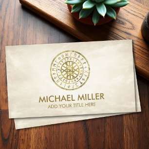 Cartão de Visita da Teia de Wyrd e Alfabeto Rúnico