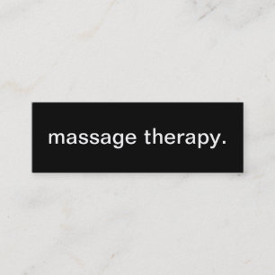 Cartão de visita da terapia da massagem