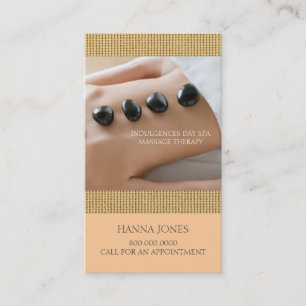 Cartão de visita da terapia da massagem dos terma