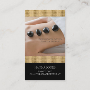 Cartão de visita da terapia da massagem dos termas