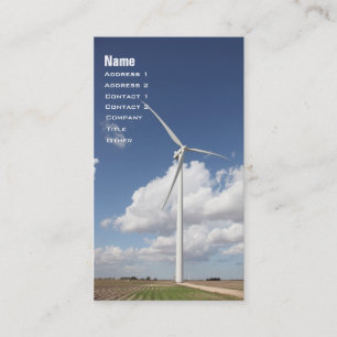 Cartão de visita da turbina eólica