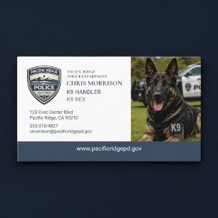 Cartão de Visita da Unidade Canina da Polícia
