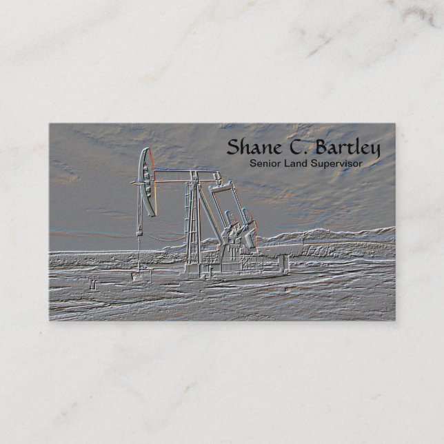 Cartão de visita da unidade de bombeamento do óleo (Frente)