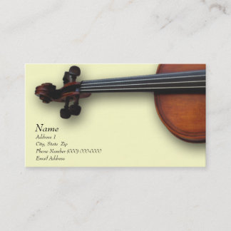 Cartão de visita da viola do violino para o local