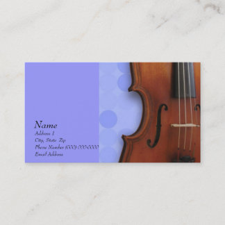 Cartão de visita da viola do violino para o local