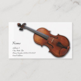 Cartão de visita da viola do violino para o local