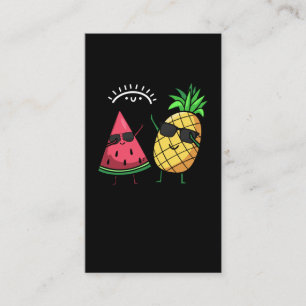 Cartão De Visita Dabbing Watermelon Pineapple Kawaii Frutas de Ver