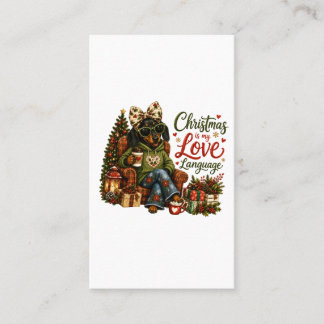 Cartão De Visita Dachshund Christmas is My Love Language