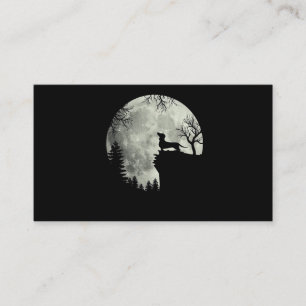 Cartão De Visita Dachshund E Lua Halloween