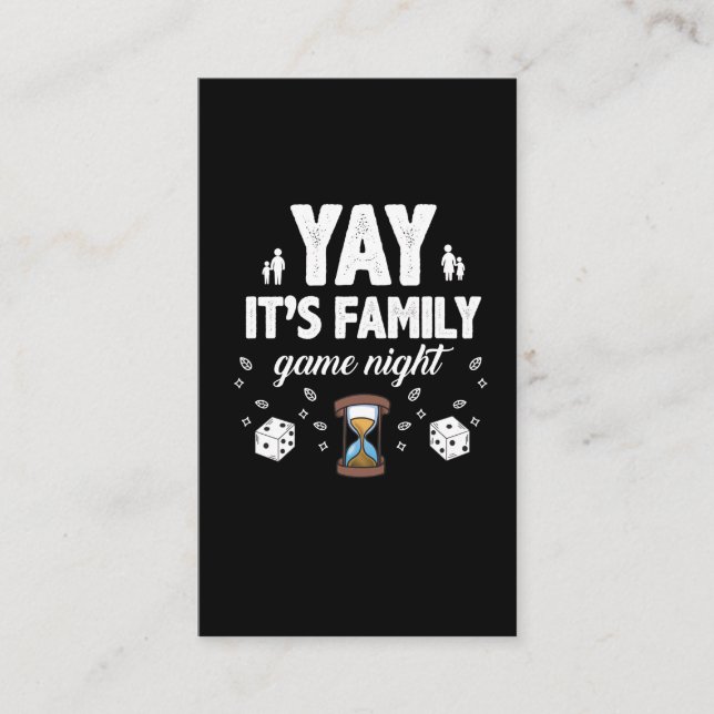 Cartão De Visita Dados de Sandglass do presente da alegria da noite (Frente)