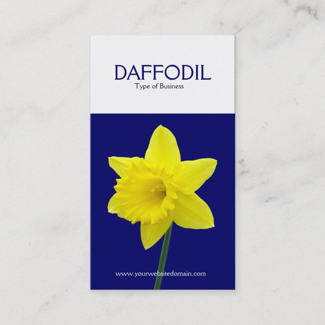 Cartão De Visita Daffodil Vertical com Dois Tom (000066) (Frente)