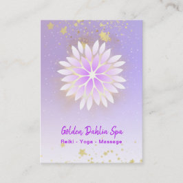 Cartão De Visita *~* Dahlia Mandala Pink Pastel Lavanda AP2