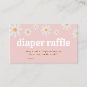 Cartão De Visita Daisy Chá de fraldas Raffle