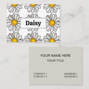 Cartão De Visita Daisy Flower Floral Daisy