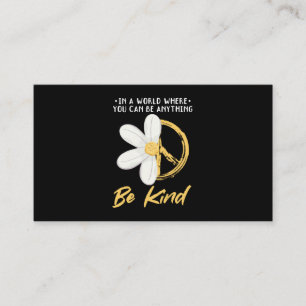 Cartão De Visita Daisy Peace Sinal Flower Gardening Hippie