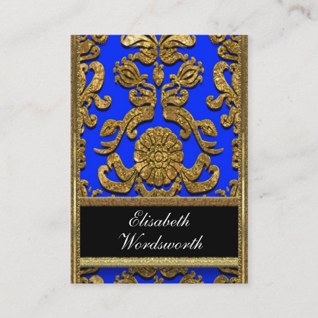 Cartão De Visita Damasco 2,5" de Vaudreante Kyles profissional (Frente)