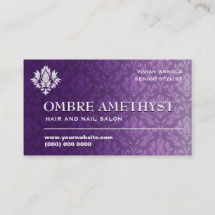 Cartão De Visita Damasco Amethyst de Ombre