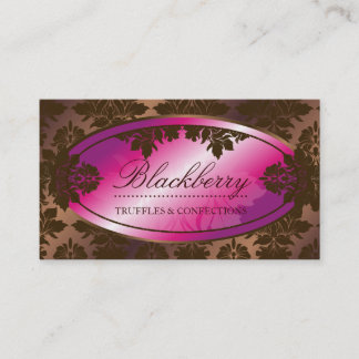 Cartão De Visita damasco de 311-Sweet Blackberry ChocolateTruffle