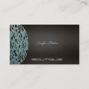 Cartão De Visita Damasco de luxo chic elegante profissional
