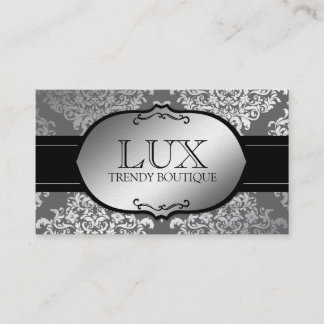 Cartão De Visita Damasco de prata do Lux 311