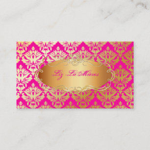 Cartão De Visita Damasco de Sabine do vintage de PixDezines